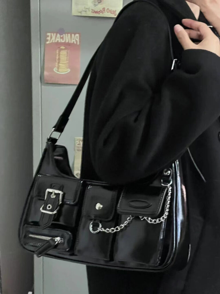 Alternative view of Hot Girl Motorcycle High-grade Hong Kong Style Chain Shoulder Underarm Bag Women