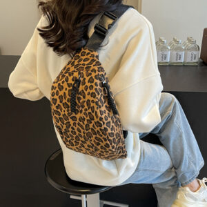 Alternative view of Leopard Print Shoulder Chest Bag Sports