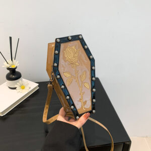 Alternative view of Gothic Style Halloween European And American Dark Personality Ghost Coffin Shoulder Bag