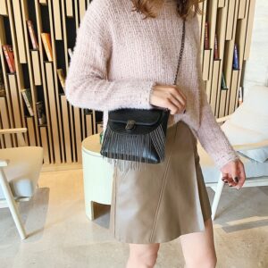 Alternative view of Handbag Women's Rivet Tassel Shoulder Crossbody Chain Bag
