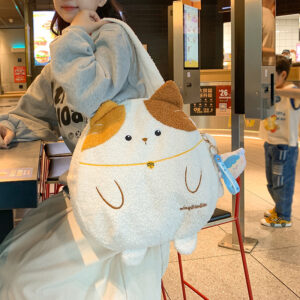 Alternative view of Curly Kitten Cute One-shoulder Large Bag Large Capacity Underarm Bag