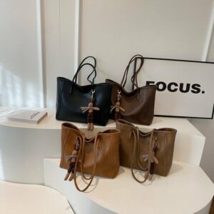 Alternative view of Large Capacity Autumn And Winter Shoulder Bag Casual Retro Class Commuter Tote