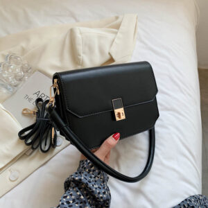 Alternative view of Fashion One Shoulder Simple PU Texture Messenger Bag