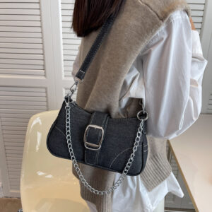 Alternative view of Women's Fashion High-end Canvas Chain Crossbody Bag