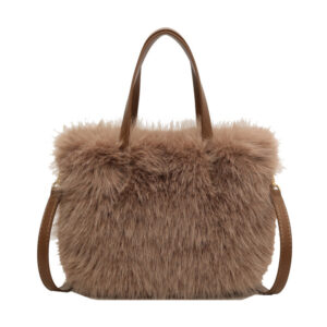 Alternative view of Faux Fox Plush One-shoulder Crossbody Bag