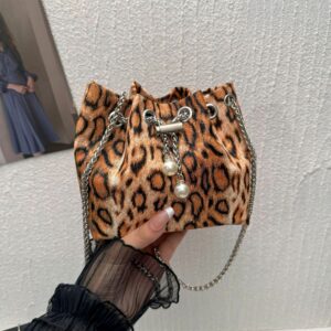 Popular Leopard Print Mini Chic Chain Graceful And Fashionable Shoulder Messenger Bag