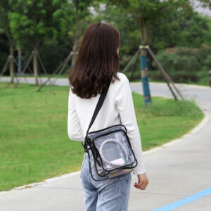 Alternative view of Fashion Transparent Jelly Bag Summer Portable Diagonal One-shoulder Beach Bag