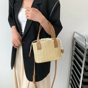French Fashion Leisure Vacation Straw Woven Bag