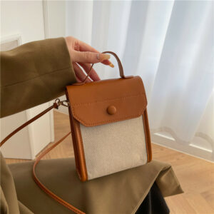 Alternative view of Simple Small Square Fashion Colorblock Shoulder Messenger Bag