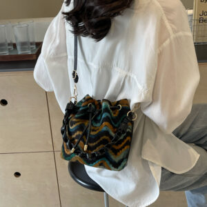 Alternative view of Corrugated High-grade Shoulder Bag Fashion All-matching