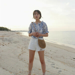 Women's Fashion Casual Handmade Straw Woven Shoulder Tassel Beach Bag