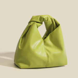 Alternative view of Texture Pleated Design Cloud New Korean Style Dumpling Bag