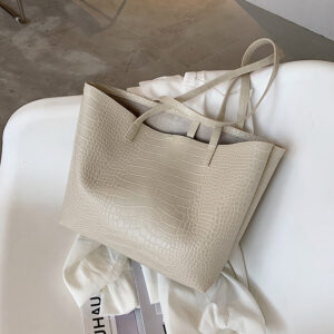 Alternative view of Fashion All-match PU Leather Women's Large-capacity One-shoulder Tote Bag