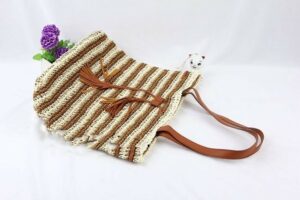 Alternative view of Korean Version Of Sen Series Simple Woven Straw Bag