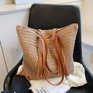 Alternative view of High-grade Large-capacity Woven Shoulder Bag For Women