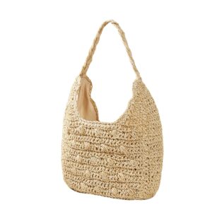 Alternative view of New Sen Straw Woven Bag Fashion Handheld Girl