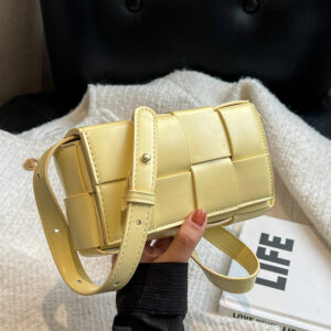 Alternative view of All-match Shoulder Bag Handmade Woven Small Square Bag