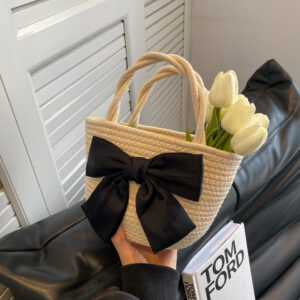 Alternative view of Portable Rainbow Woven Bag For Beach Vacation