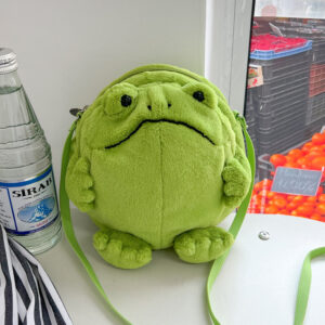 Alternative view of Cute And Ugly Frog-shaped Wallet Plush Doll Crossbody Bag