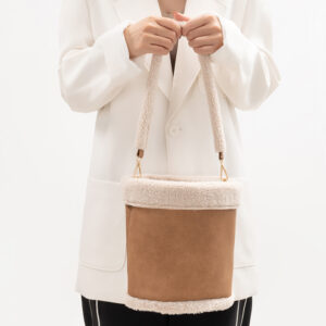 Alternative view of Women's Autumn And Winter Plush PU Leather Bucket Bag