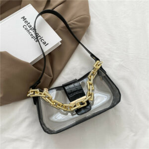 Alternative view of Korean Version Of Acrylic Chain Shoulder Armpit Bag