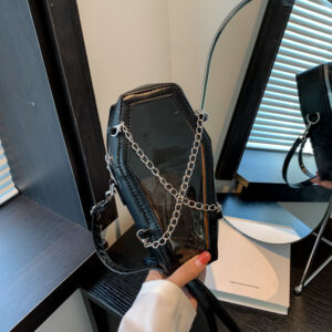 European And American Style PVC Mirror With Chain Shoulder Bag