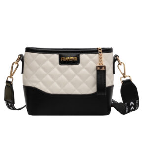 Alternative view of Fashion Rhombus Contrast Color Wide Shoulder Strap Crossbody Bag