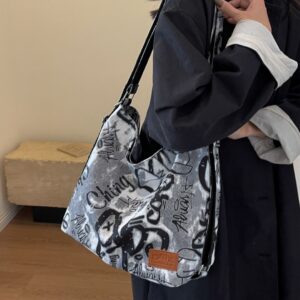 Personalized Letter Graffiti Large Capacity Crossbody Bag