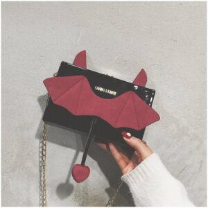 Alternative view of Box Bag Funny Personality Cartoon Bat Bag Color Matching Messenger Bag Female