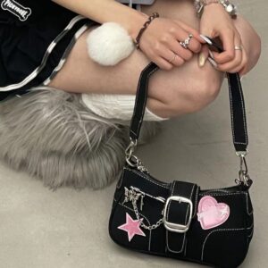 Alternative view of Female Niche High-end Heart Butterfly Y2k Spicy Girl Shoulder Bag