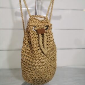 Fashion Crochet Backpack Large Capacity Photo Vacation Beach Shopping Straw Bag