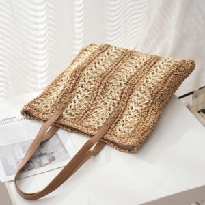 Alternative view of Woven Stripe Straw Bag Is Fashionable And Simple
