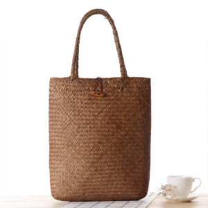 Women's Fashion Cooler Woven Single Shoulder Straw Bag