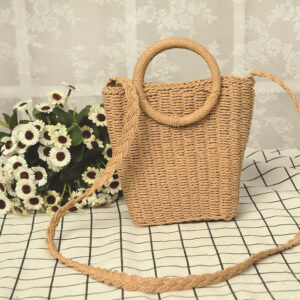 Ladies Fashion Simple Explosive Braided Straw Bag