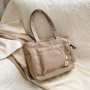 Alternative view of Simple Crossbody Versatile Multi-pocket Canvas Handbag