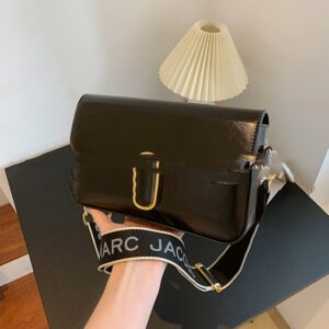 Alternative view of Fashion Small Square Bag Simple Texture Wide Shoulder Strap