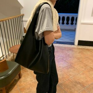 Alternative view of New Korea Ins Senior Texture Of Large Capacity Shoulder Tote Bag