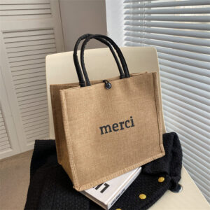 Alternative view of Canvas Bag Female Capacity Linen Handbag