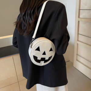 Alternative view of Halloween Pumpkin Small Round Bag Girls Funny Cute Shoulder Bag Personality Creative Messenger Crossbody Bags For Women