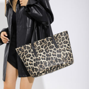 Alternative view of Large Capacity Leopard Print Tote Three-piece Set