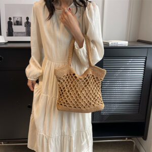 Women's Fashion Casual Weaving Hollow Shoulder Bag