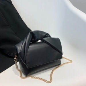 Alternative view of Bow Pleated Portable Small Square Shoulder Messenger Bag