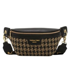 Alternative view of Popular New Autumn And Winter Houndstooth Hand Holding Saddle Bag Casual Shoulder Messenger Bag