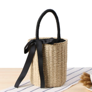 New Summer Vacation Cylinder Straw Bag