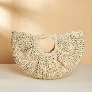 Alternative view of Women's Fashion Casual Vintage Hand-carried Straw Bag