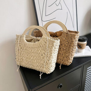 Women's Fashion Simple Handmade Straw Bag