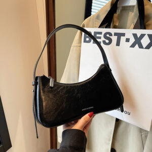 Alternative view of Shoulder Leather Solid Color Handbag