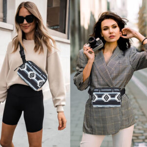 Alternative view of New Bohemian Print Waist Bag With Adjustable Shoulder Strap Fashion Casual Outdoor Running Crossbody Bag For Women