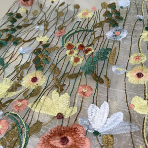 Alternative view of Embroidery Flower One Shoulder Portable Lace Tote Bag Artsy Ancient Style