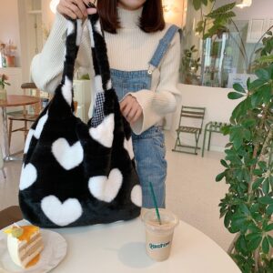 Alternative view of Women's Plush Loving Heart Large Shoulder Bag